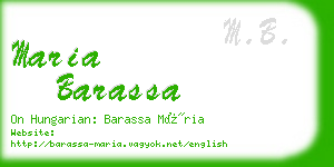 maria barassa business card